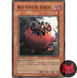 Yugioh Red-Eyes Black Chick SOD-EN017 Common 1st Edition NM - Image 1
