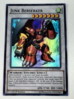 Yugioh! Junk Berserker - LC5D-EN043 Super Rare 1st Edition VLP Very Light Play - Image 1