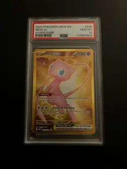 Pokemon Mew EX 2023 Scarlet and Violet 151 Hyper Rare Card 205/165 PSA 10 - Image 1