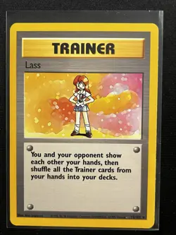 Pokemon TCG Lass75/102 Base Set Trainer Rare Card - Image 1