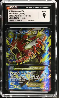 CGC 9 MINT M Gyarados EX 2016 BREAKpoint 115/122 Ultra Rare Holo Pokemon Card - Image 1