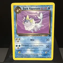 Pokemon Card Dark Vaporeon 45/82 Team Rocket Non Holo WOTC Played - Image 1