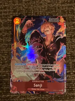 One Piece Card - SANJI OP01-013 (R) Alt Art Romance Dawn English - Image 1