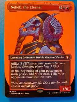 MTG 1x BORDERLESS Neheb, the Eternal 678 Commander Masters Magic Gathering x1 NM - Image 1