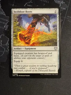 Swiftfoot Boots 0268 Non Foil Uncommon Outlaws of Thunder Junction MTG Near Mint - Image 1