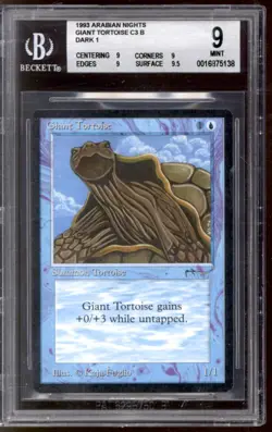 Magic MTG Arabian Nights Giant Tortoise Dark BGS 9 (9, 9, 9, 9.5) NEAR MINT NM - Image 1