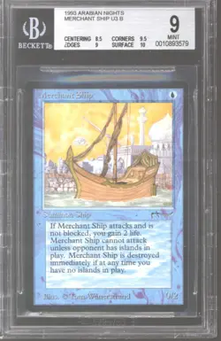 Magic MTG Arabian Nights Merchant Ship BGS 9 (8.5, 9.5, 9, 10) B++ NEAR MINT NM - Image 1