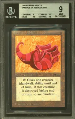 Magic MTG Arabian Nights Sandals of Abdallah BGS 9 (9 8.5 9.5 9.5) NEAR MINT NM - Image 1