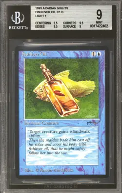 Magic MTG Arabian Nights Fishliver Oil Light BGS 9 (8.5 9.5 9.5 9) NEAR MINT NM - Image 1