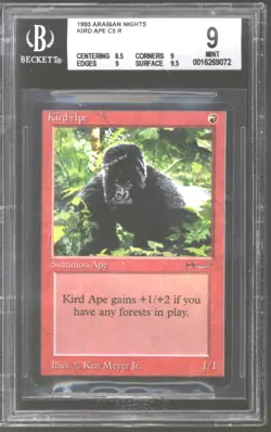 Magic MTG Arabian Nights Kird Ape BGS 9 (8.5, 9, 9, 9) NEAR MINT NM - Image 1