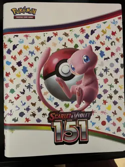 Scarlet Violet 151 Binder Pokemon Cards TCG Nintendo Folder Mew Design and cards - Image 1