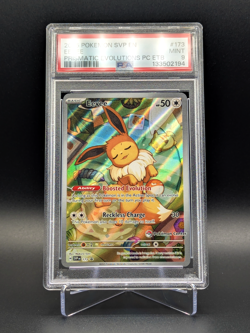 PSA 9 Mint Eevee 2025 PRE-EN Pokemon Center ETB Black Star Promo SVP-EN 173 - Image 1