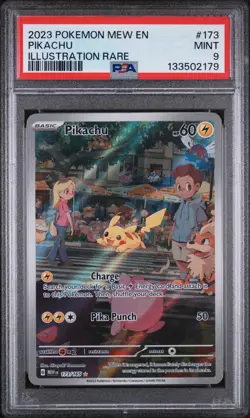 PSA 9 Mint Pikachu 2023 Illustration Rare Pokemon 151 IR 173/165 - Image 2