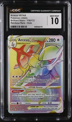 ARCEUS VSTAR Brilliant Stars Holo Rare #176 CGC 10 Pokemon [Nostalgium] - Image 1