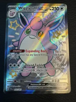 Wigglytuff ex 222/091 - SV: Paldean Fates (PAF) Shiny Ultra Rare Pokemon TCG NM - Image 1