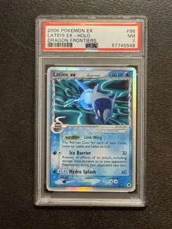 2006 POKEMON EX DRAGON FRONTIERS #96 LATIOS EX-HOLO PSA 7 - Image 1