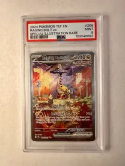 Pokemon Raging Bolt EX Temporal Forces 208/162 PSA 9 Special Illustration Rare - Image 1