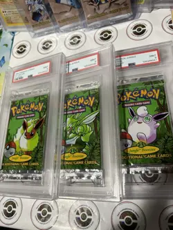 PSA 9 Mint Pokemon TCG Jungle 1st Edition Booster Pack SEQUENTIAL ART SET - Image 1