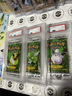 PSA 9 Mint Pokemon TCG Jungle 1st Edition Booster Pack SEQUENTIAL ART SET - Image 2