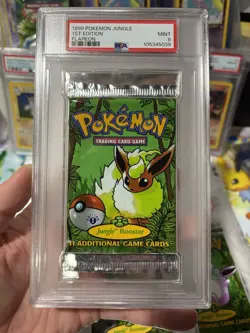 PSA 9 Mint Pokemon TCG Jungle 1st Edition Booster Pack SEQUENTIAL ART SET - Image 3