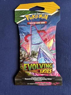 Pokemon Evolving Skies -Authentic Sleeved Booster Pack Brand New Factory Sealed - Image 1
