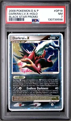 Pokemon TCG Darkrai LV.X DP19 Ultra Rare Holo Black Star Promo Graded PSA 7 - Image 1