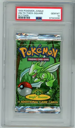 PSA GEM MINT 10 Wizards of the Coast 1999 Pokemon TCG Jungle Booster Pack 742818061384 - Image 1