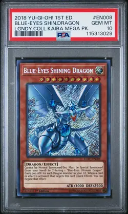 2018 YU-GI-OH! LEGEND COLL KAIBA MEGA PACK BLUE-EYES SHINING DRAGON PSA 10 - Image 1
