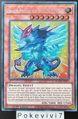 Carte YU-GI-OH! DRAGON PHOTON AUX YEUX GALACTIQUES BLMM-FR007 Secret Rare NEUF - Image 1