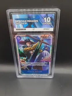 One Piece Card Game - Dracule Mihawk OP09-048 SR Super Rare ACE Graded 10 - Image 1