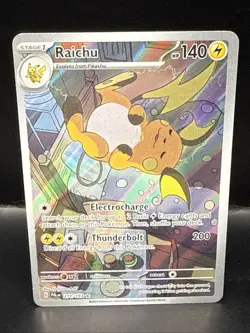 Pokemon TCG Raichu Holo 211/193 Illustration Card Paldea Evolved - Image 1