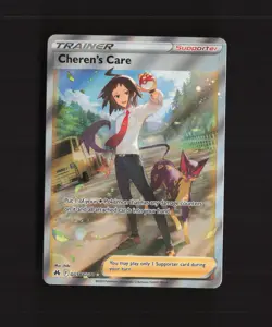 Cheren's Care GG58/GG70 Crown Zenith Full Art Ultra Rare Holo Pokemon Card NM - Image 1