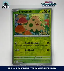 Shroomish 006/162 Reverse Holo Pokemon TCG: SV Temporal Forces Pokemon Card MINT - Image 1