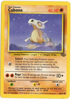 Cubone 50/64 Jungle Set Pokemon Card - Image 1