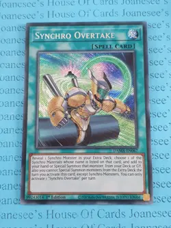 DAMA-EN067 Synchro Overtake Secret Rare Yu-Gi-Oh Card 1st New - Image 1
