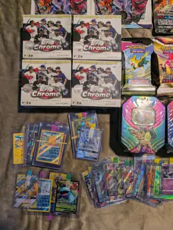 HUGE Pokemon Cards, TOPPS CHROME, SUPREME, + Collectibles LOT Bundle Mystery Box - Image 2