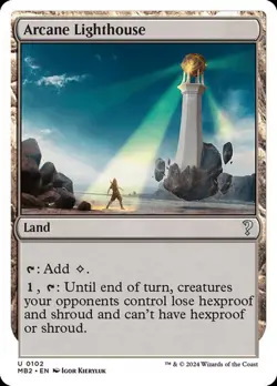 1x NM WHITE BORDER Arcane Lighthouse MTG Mystery Booster 2 MB2 SV - Image 1