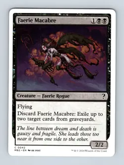 Faerie Macabre (White Border) Mystery Booster 2 Non-Foil MTG NM - Image 1