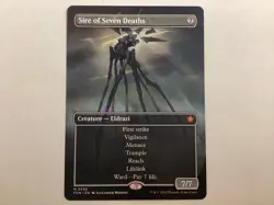 MTG Foundations SIRE OF SEVEN DEATHS Borderless NM- (0190) Graded Power - Image 1