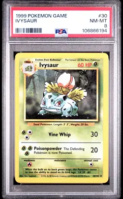 Ivysaur 1999 Pokemon Game #30 PSA 8 NEW SLAB - Image 1