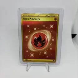 Pokemon TCG Basic Fire Energy Gold #230/197 Hyper Rare SV: Obsidian Flames NM/M - Image 1