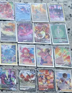 Large Pokemon lot: 100+ cards with gold metals and official V/VMAX/GX cards. - Image 4