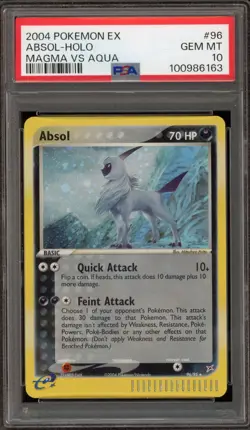 Pokemon Absol EX Magma Vs Aqua Holo Rare #96 PSA 10 Gem Mint - Image 1