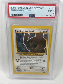 2002 Pokemon Neo Destiny #110 Shining Noctowl PSA 9 - New Grade - Image 1
