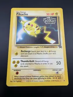 Pikachu #4 The First Movie Pokemon Black Star Promo Vintage WOTC - Image 3