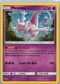 Pokemon TCG Mewtwo SM77 SM Black Star Promos Holo LP - Image 1