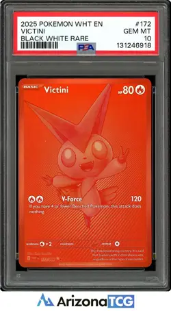 Pokemon 2025 Victini 172/086 Black White Rare White Flare GEM MINT PSA 10 - Image 1