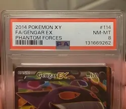 1311669262 Gengar EX 2014 Pokemon XY #114 PSA 8 Phantom Forces PSA 8 - Image 5