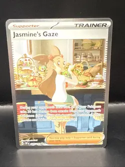 Pokemon Jasmine's Gaze 245/191 Sv08: Surging Sparks Holo - Image 3