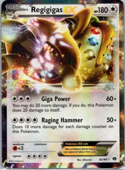 Pokemon TCG Regigigas-EX 82/99 Next Destinies Holo D - Image 1